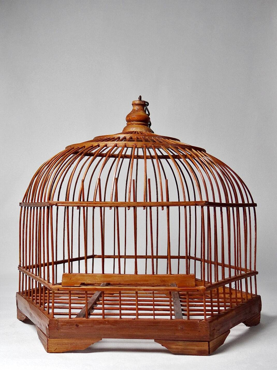 Vintage Chinese Bamboo Decorative Bird Cage