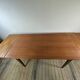 Vintage Scandinavian teak dining table 1970s – 2 integrated extensions