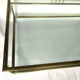 Coffee table 1970 home rings ramsay metal chrome dore 2 levels