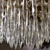 Crystal and brass chandelier