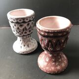 Pair of ceramic egg cups by Jean Austruy
