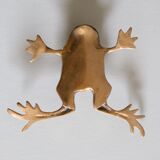 Frog brass paperweight, vintage