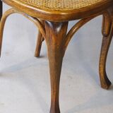 Two Kohn chairs, No. 529, circa 1910, bistro style, caned, bentwood