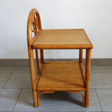 Vintage rattan bedside