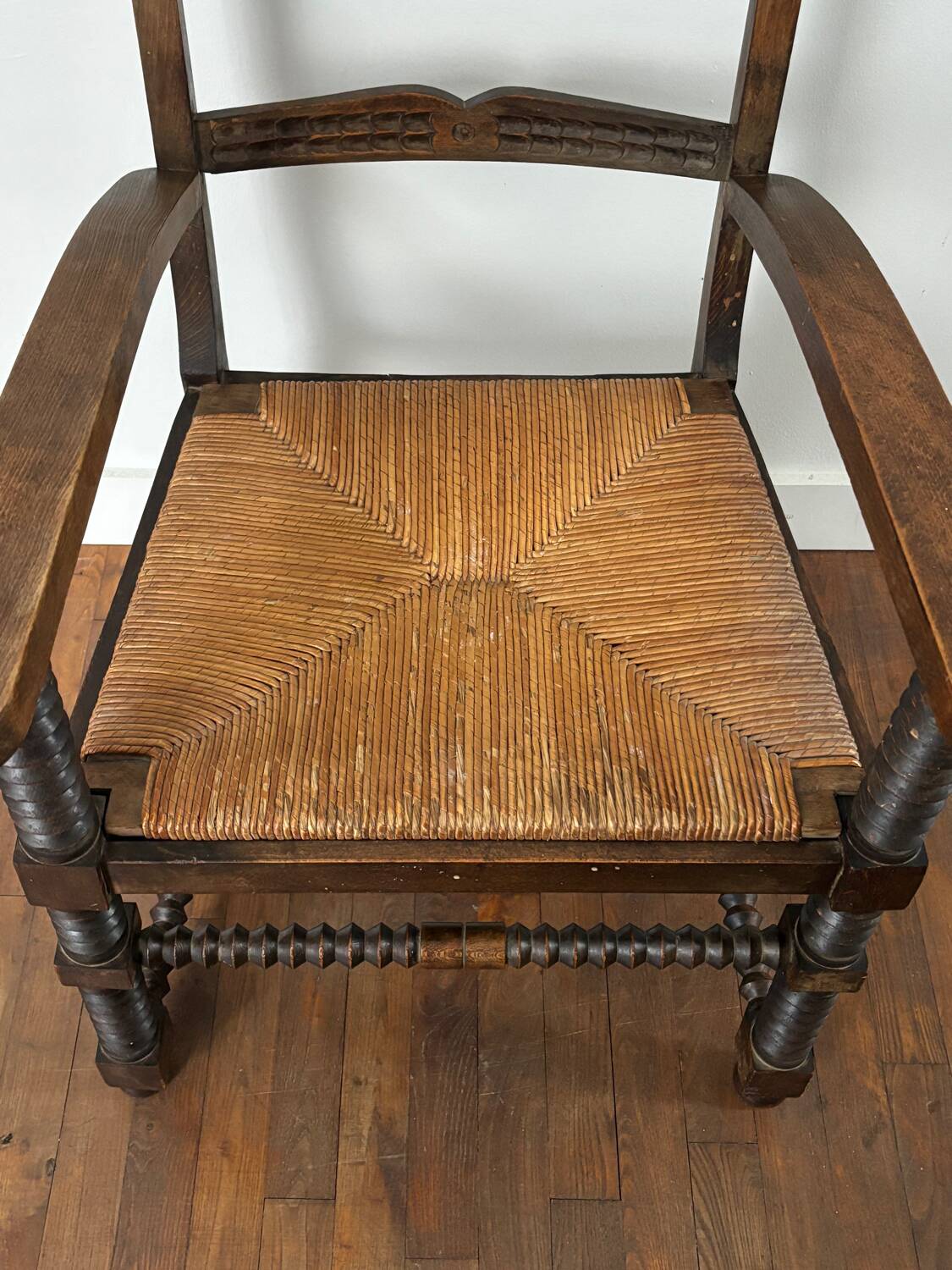 Wooden spool armchair
