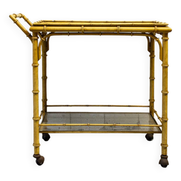Carrello metallo laccato et vetro con vassoio Italia Anni '50