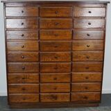 Antique apothecary furniture in oak France early twentieth century