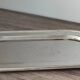 Rectangular stainless steel dish in the Louis Vuitton style. Vintage swan head.