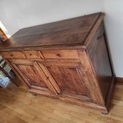 Parisian buffet 2 doors 3 drawers bahut rustic fir 19th century