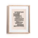 illustration on paper - abstract painting B110 signed Eawy