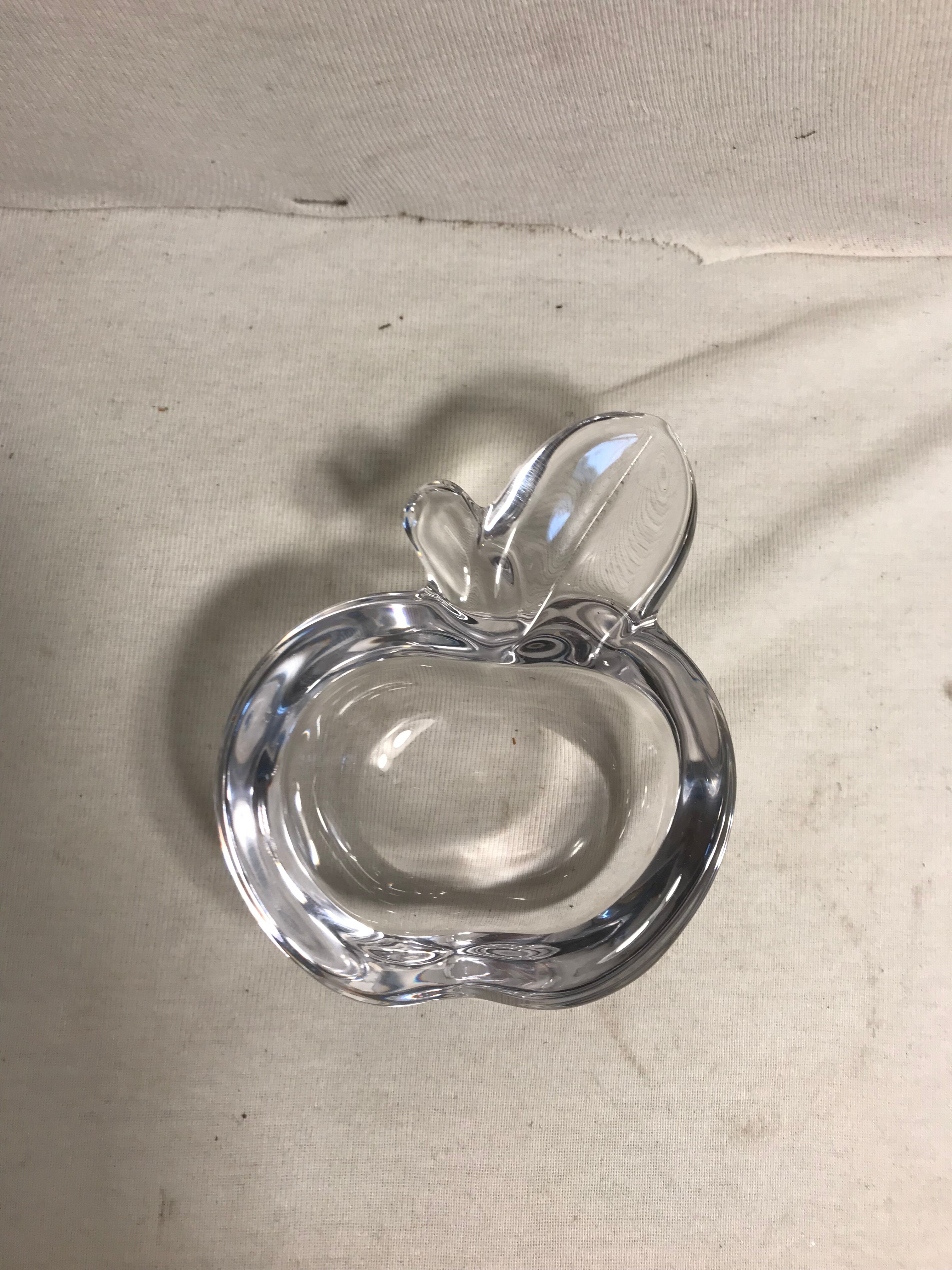 Former Crystal VANNES France form Apple Vintage ashtray