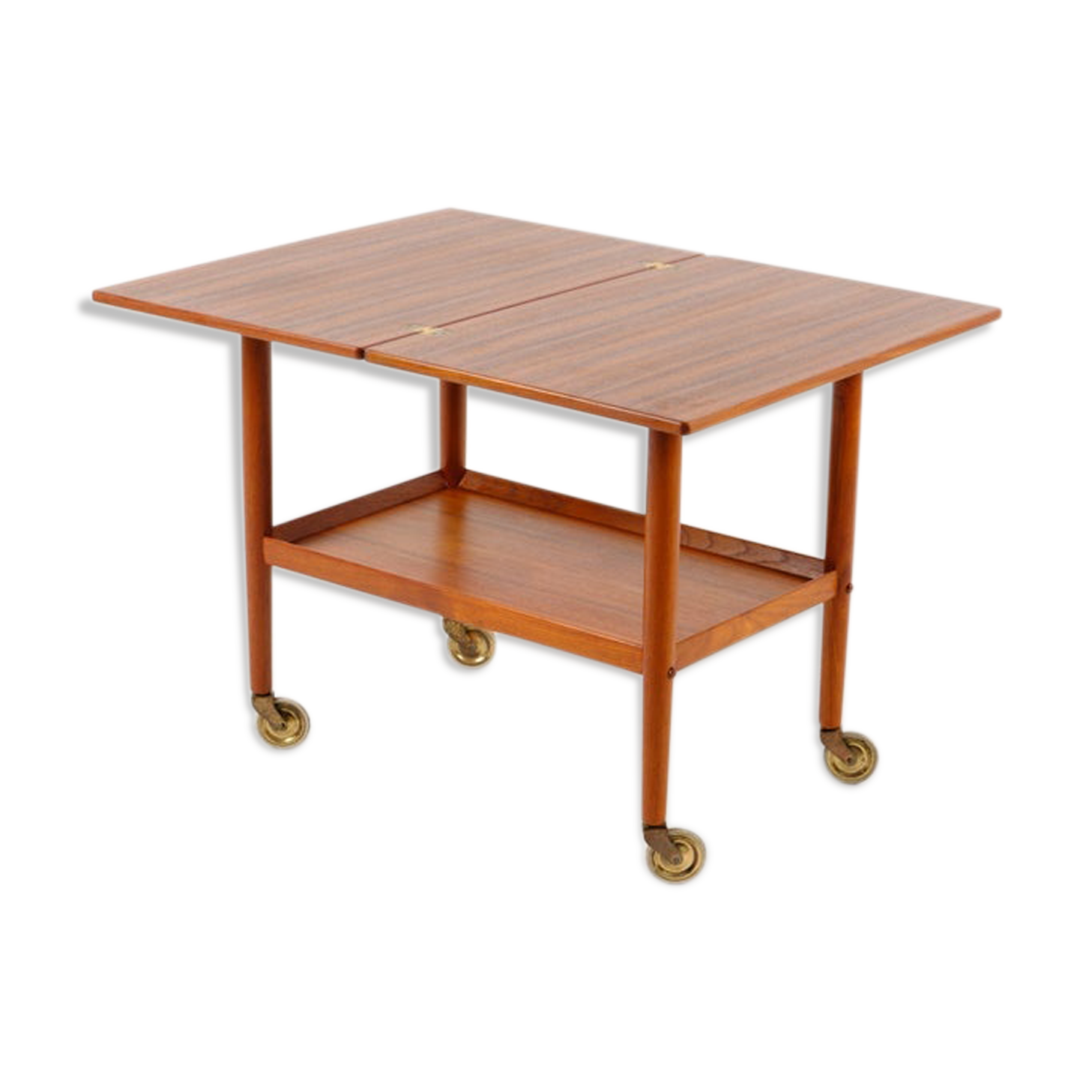 Tea cart with foldable table top Poul Jeppesen Denmark circa 1965