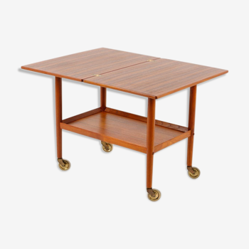 Tea cart with foldable table top Poul Jeppesen Denmark circa 1965