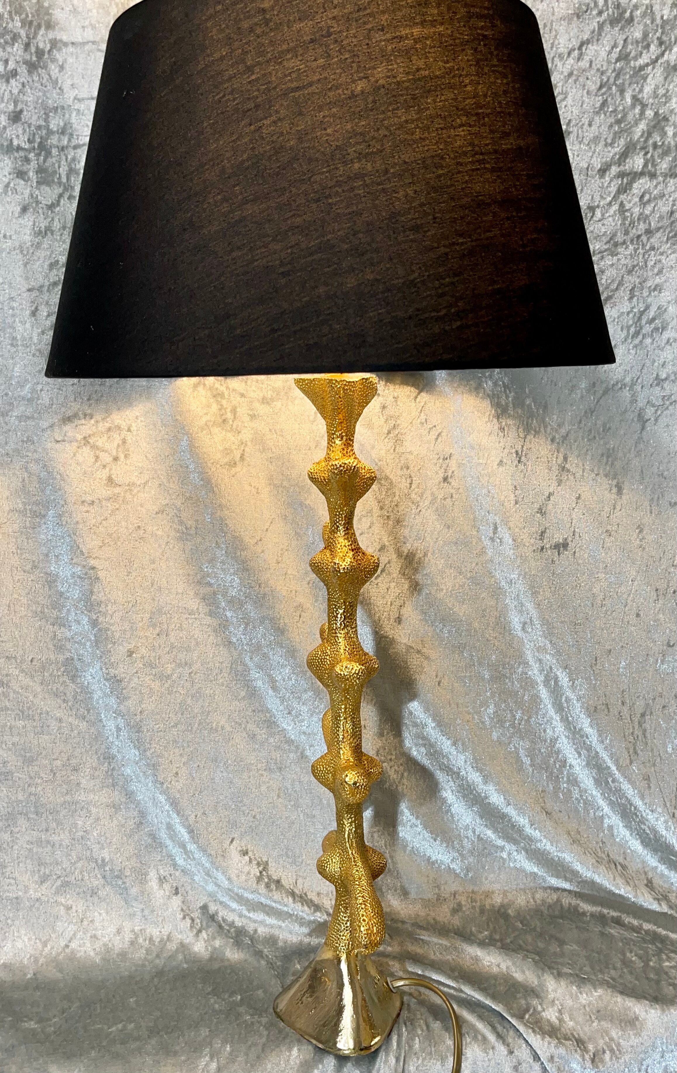 Lampe bronze doré de Stéphane Galerneau