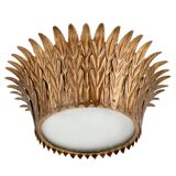 Mid-century Spanish flush mount sunburst