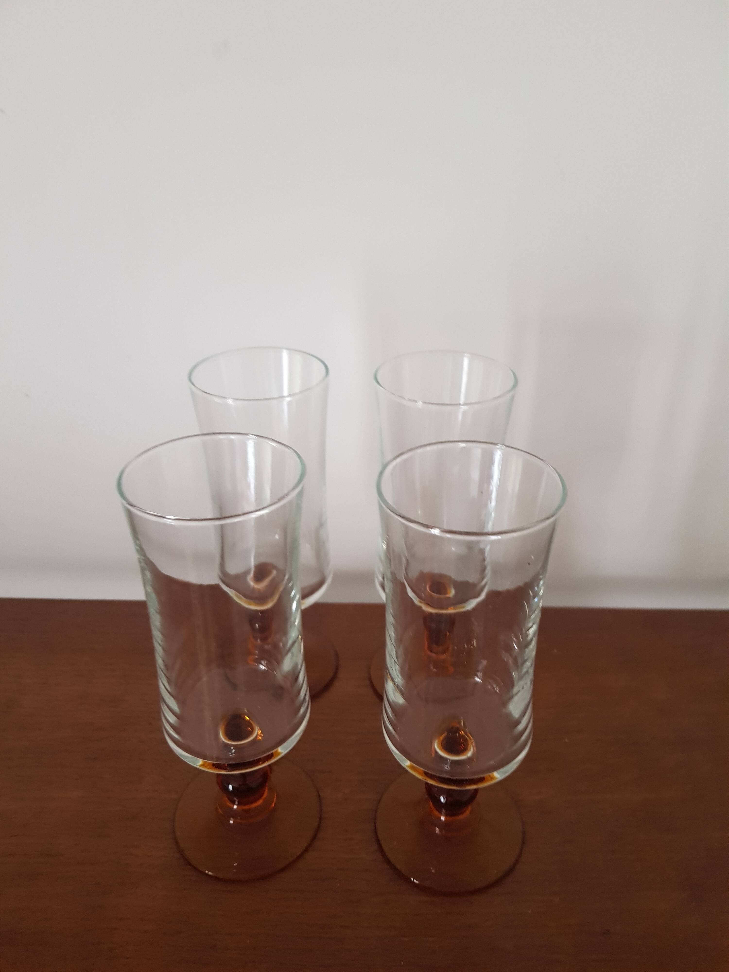 Luminarc amber footed champagne flute