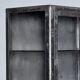 Vintage Glass & Iron Medical Cabinet, 1950s
