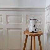 White enamel coffee pot