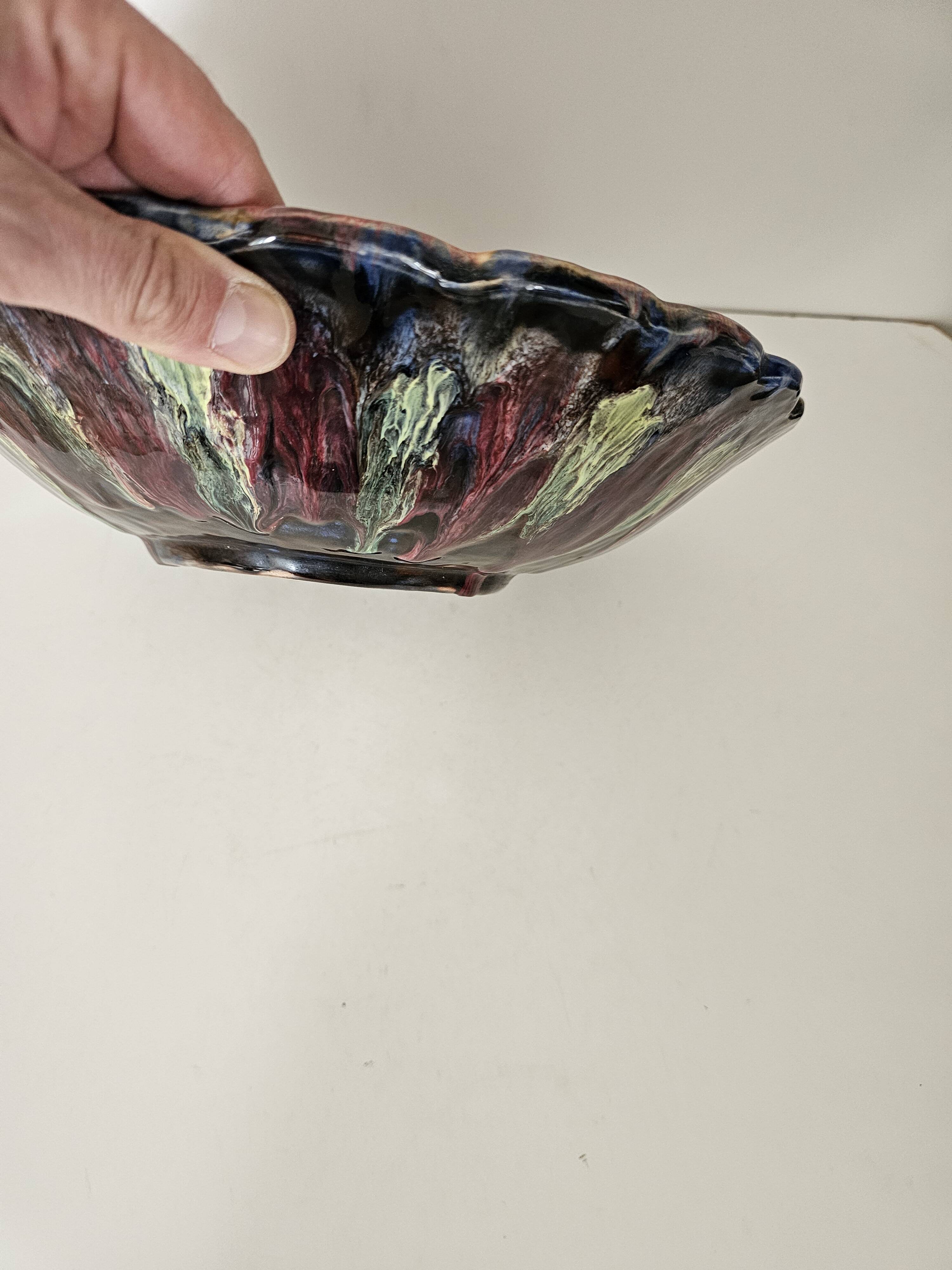Magnifique Coupe à fruits en céramique Signée Raymond Raffour (1901-1988) 3