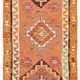 Turkish Handwoven Vintage Herki Kilim 103 cm x 351 cm
