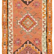 Tapis kilim vintage Herki tissé à la main en Turquie 103 cm x 351 cm