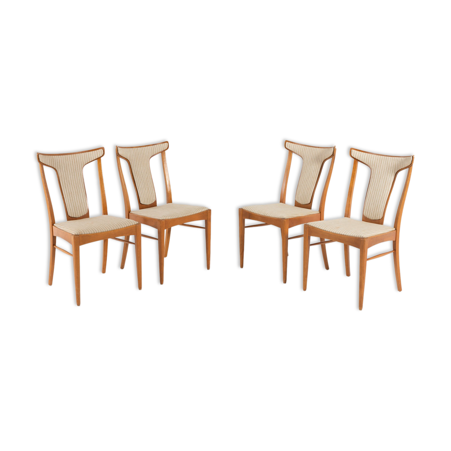 Set of 4 Swedish chairs by Axel Larsson for Bodafors 1960