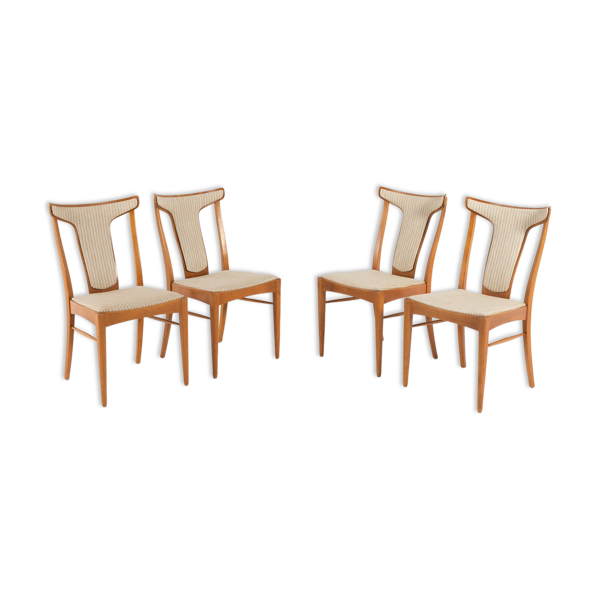 Set of 4 Swedish chairs by Axel Larsson for Bodafors 1960