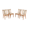 Set of 4 Swedish chairs by Axel Larsson for Bodafors 1960