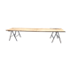 Oak table on metal trestles