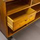 Mid Century Store Counter made of Chestnut and Black Enameled Metal