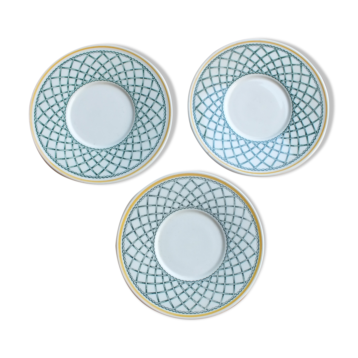 3 Saucers for Villeroy Basket Coffee Cup