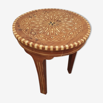 Table à thé marocaine, en marqueterie, années 40