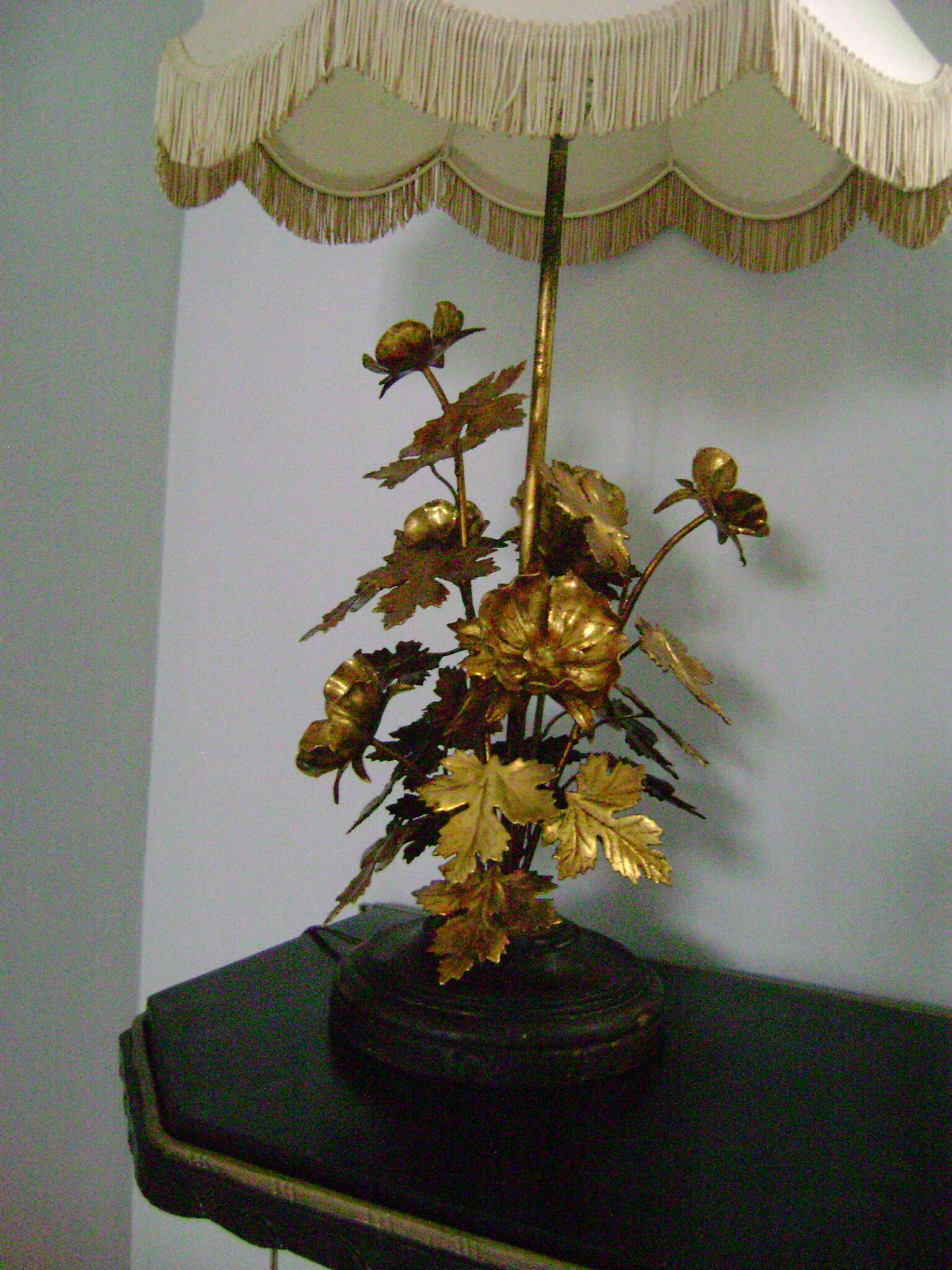 73cm gold metal lampshade with fabrics