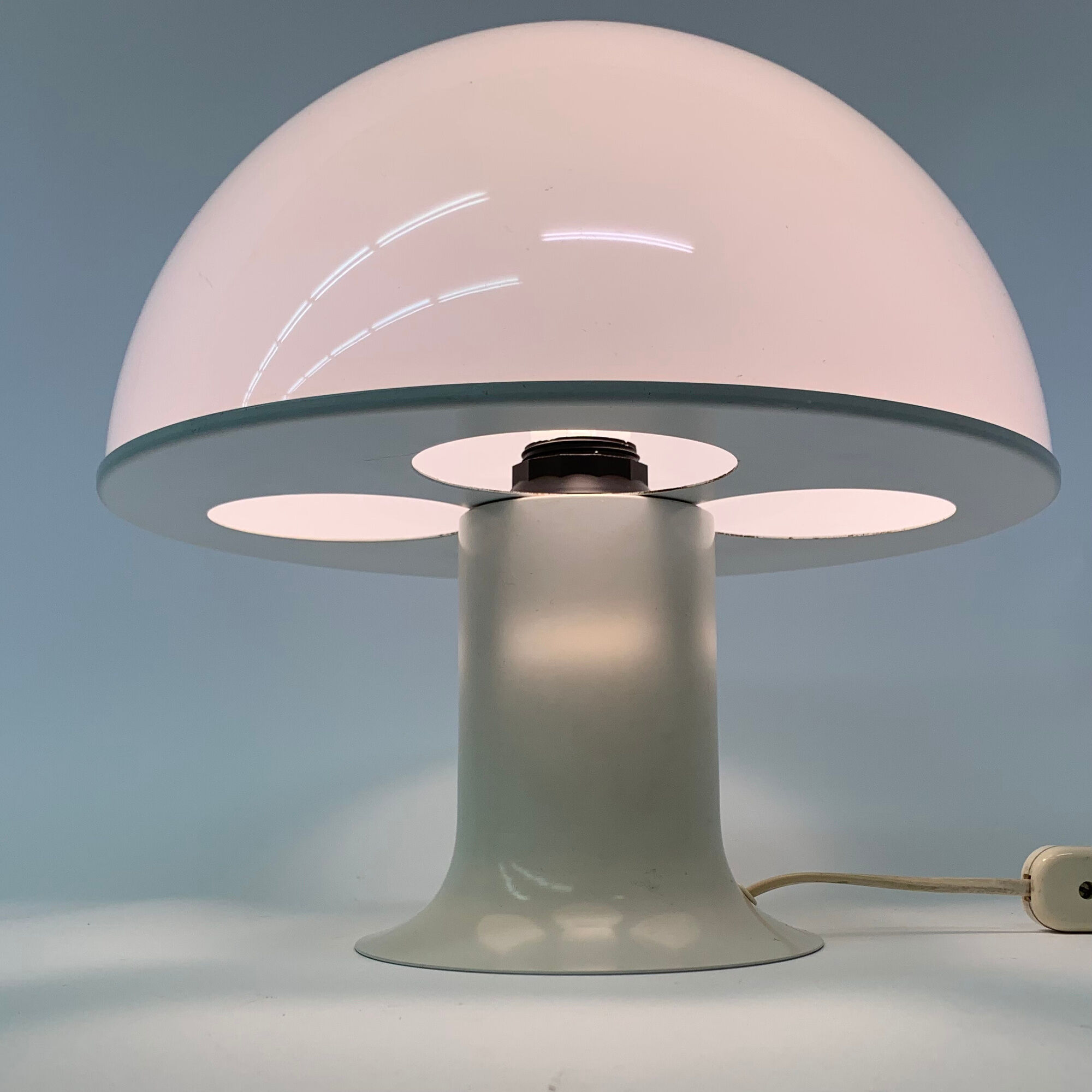 Mid-century design mushroom table lamp Dijkstra holland , 1970's