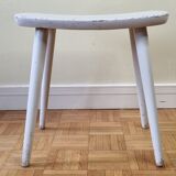 Stool "Pagoda" in solid wood, vintage