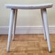 Tabouret "Pagode" en bois massif vintage