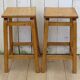 Six English School Lab Bar Stools