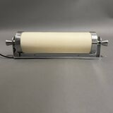 modernist nickel-plated metal wall light