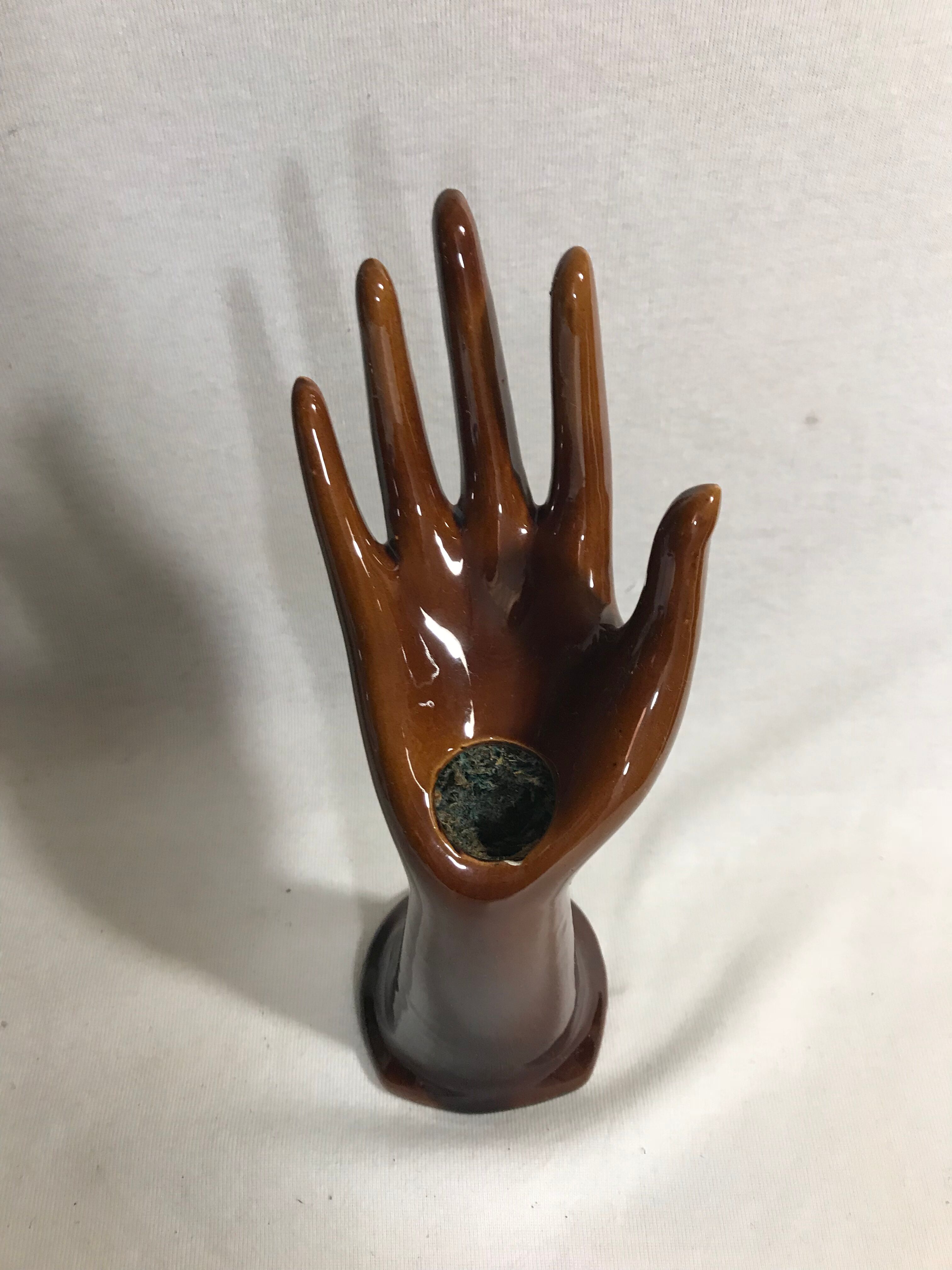 Old hand ceramic brown