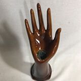 Old hand ceramic brown