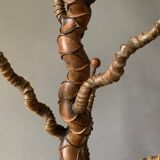 Porte-manteau sculpté en palissandre et corne de cerf du XIXe siècle