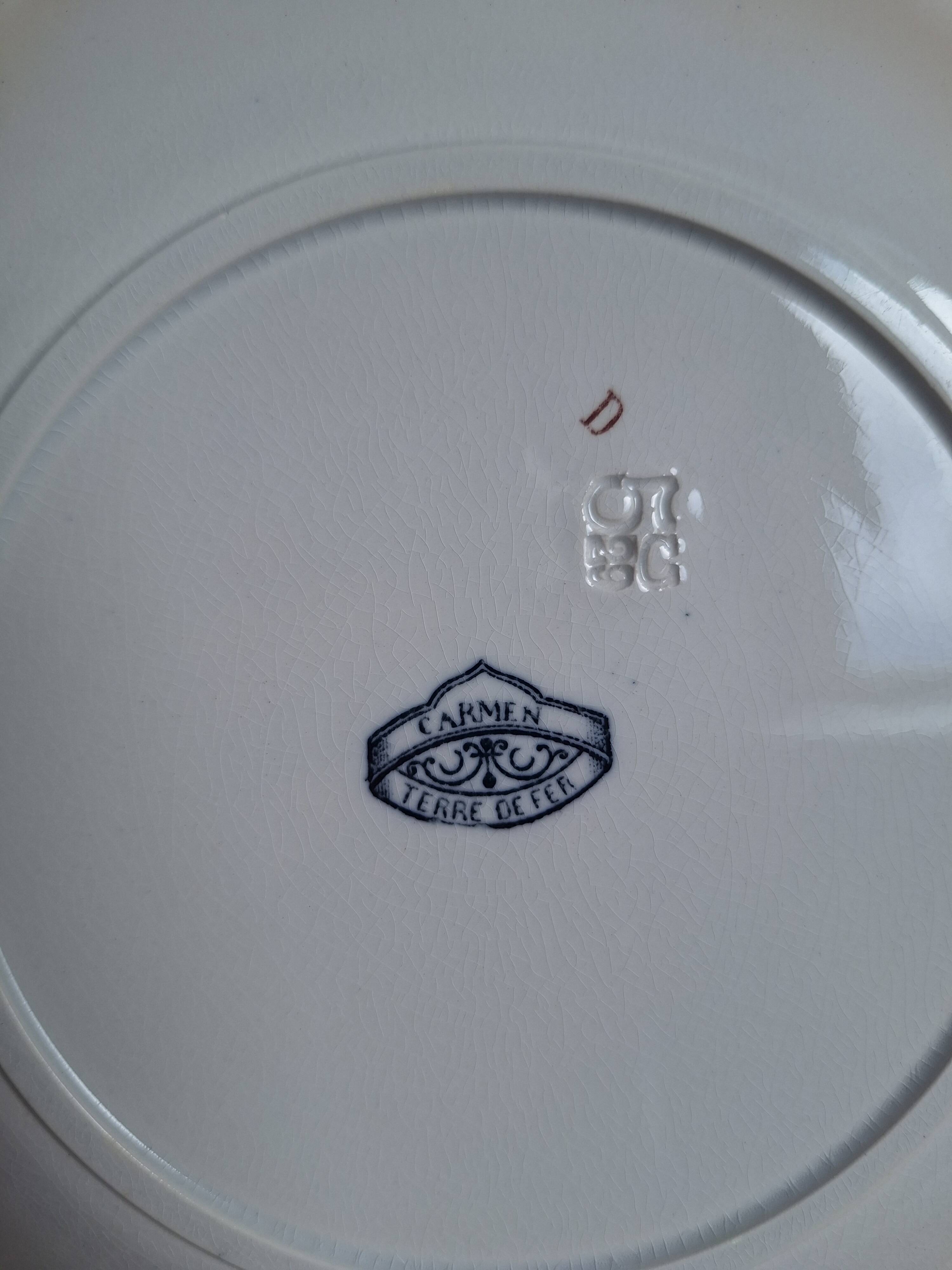 Vintage blue dinner plates