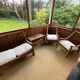 Complete bamboo rattan lounge set with armchair x2, sofa, coffee table