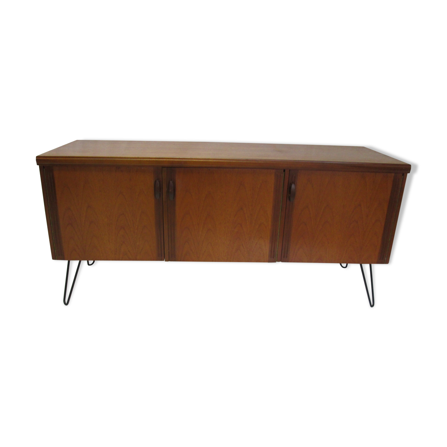 Vintage teak line pins feet