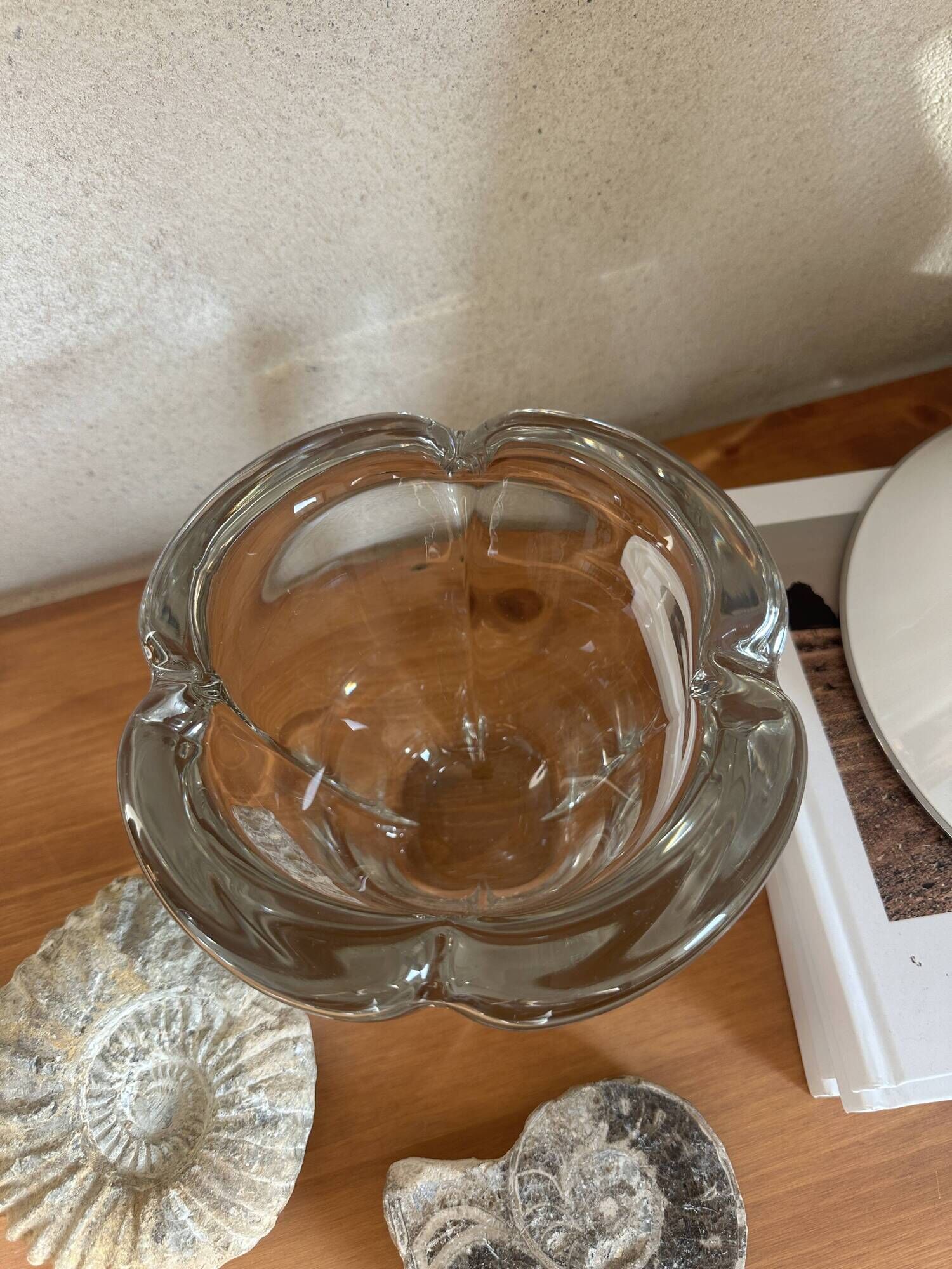 Daum nancy transparent white vase