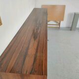 Vintage rosewood sideboard, chrome 1960