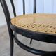 Vintage Thonet Style Dining Chair: Black Bentwood Cane Seat