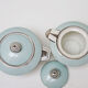 Art deco porcelain teapot and sweetener: maison cambet lyon