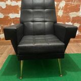 Pair of vintage leather armchairs
