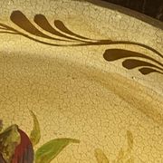 Round painted tin tray, Napoleon III